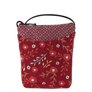 New Maruca Busy Bee Crossbody Handbag in Floral Flora Red